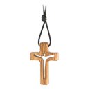 Olivenholzkreuz am Band zum umhängen, Jesus