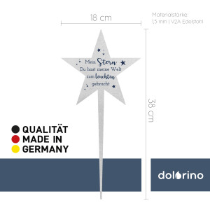 Grabstecker Stern Mein Stern