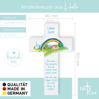 Kinderkreuz Ein neuer Tag erwacht 15cm weiß
