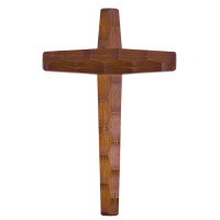 Holzkreuz 40 cm, mit Holzkörper, roter Lendenschurz