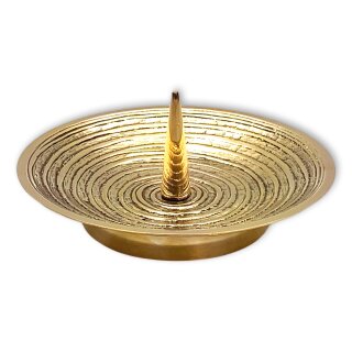 Kerzenleuchter "Spirale" mit Dorn, gold, 12cm