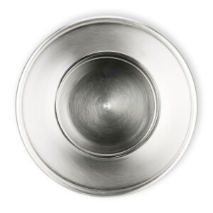 Kerzenhalter Memento - für Tischkerzen - Messing vernickelt