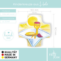 Holzkreuz weiß Meine Kommunion
