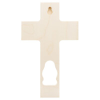 Engelkreuz Taufengel blau/rosa Tonengel