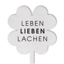 Green Rhino Blumenstecker Klee "Leben Lieben...