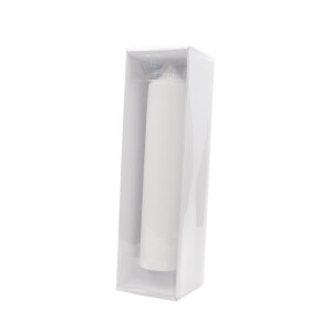 Kerzenrohling 25x6cm weiß mit Box