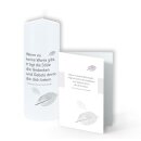 DOLORINO  Trauerkerze mit passende Trauerkarte | "Wenn es keine Worte gibt" | Trauerkerzen-Set | made in Germany | 20x8cm