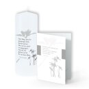 DOLORINO  Trauerkerze mit passende Trauerkarte | Den Weg, den du gegangen bist | Trauerkerzen-Set | made in Germany | 20x8cm