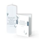 DOLORINO  Trauerkerze mit passende Trauerkarte | "Einschlafen dürfen wenn man müde ist" | Trauerkerzen-Set | made in Germany | 20x8cm