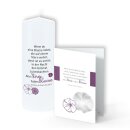 DOLORINO  Trauerkerze mit passende Trauerkarte | Wenn du eine Blume liebst die auf einem Stern wohnt | Trauerkerzen-Set | made in Germany | 20x8cm