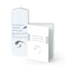 DOLORINO Trauerkerze mit passende Trauerkarte | "Das Sichtbare ist vergangen" | Trauerkerzen-Set | made in Germany | 20x8cm