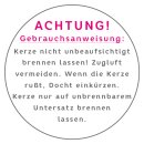 DOLORINO Trauerkerze mit passende Trauerkarte | "Das Sichtbare ist vergangen" | Trauerkerzen-Set | made in Germany | 20x8cm