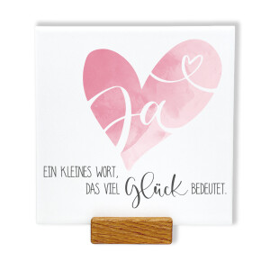 Spruchtafel Hochzeit JA – Liebevolles Geschenk zur...