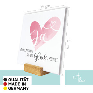 Spruchtafel Hochzeit JA – Liebevolles Geschenk zur...