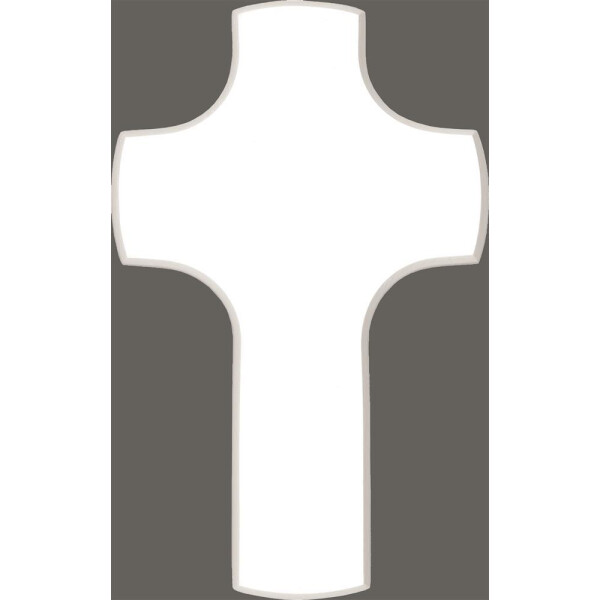Kreuz weiß lackiert
