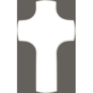 Kreuz weiß lackiert