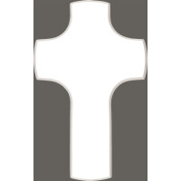 Kreuz weiß lackiert