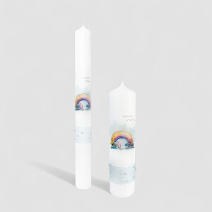 Taufkerze "Bunter Regenbogen"
