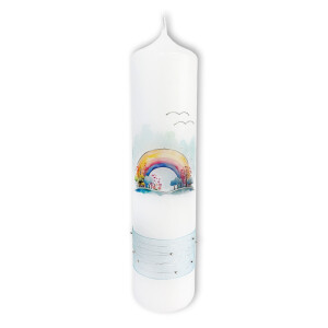 Taufkerze "Bunter Regenbogen"
