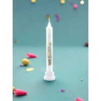 Stabkerze "Happy Birthday"