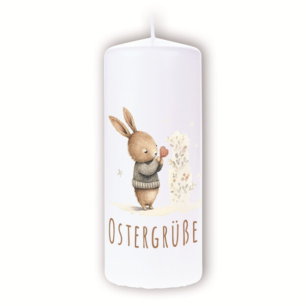 Osterkerze Ostergrüße, Osterhase 100x50