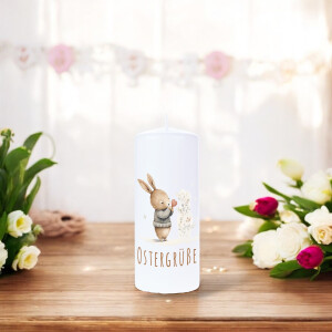 Osterkerze Ostergrüße, Osterhase 100x50