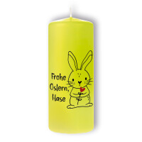 Osterkerze Frohe Ostern, Hase 150x70