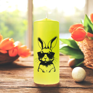 Osterkerze Hase mit Sonnenbrille 150x70