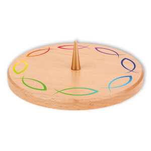 Holzleuchter "Regenbogen-Fischkreis",...
