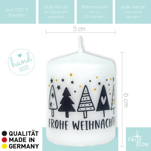 Weihnachtskerze Frohe Weihnachten 60/50