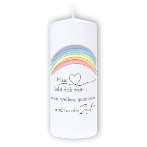 Trauerkerze "Mein Herz liebt dich weiter, von...