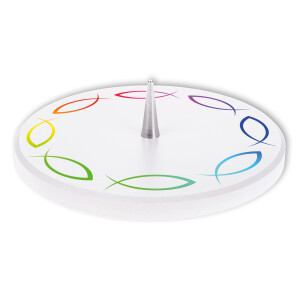 Kerzenständer  "Regenbogen-Fischkreis",...