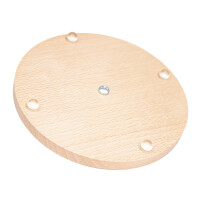 Kerzenhalter "Ring" Buchenholz mit Messingring, 14 cm