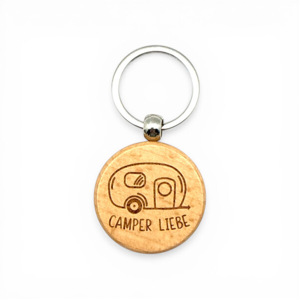 Schlüsselanhänger „Campingliebe“ – Geschenk für Campingfans