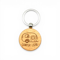 Schlüsselanhänger „Campingliebe“ – Geschenk für Campingfans