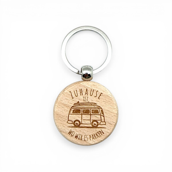 Schlüsselanhänger „Zuhause ist…“ – Geschenk zum Einzug und Umzug