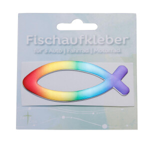 Autoaufkleber Regenbogenfisch 3D