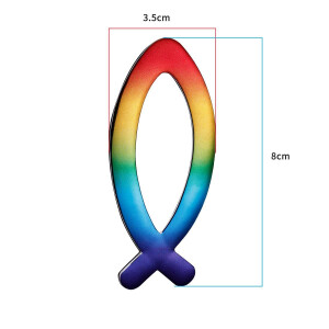 Autoaufkleber Regenbogenfisch 3D