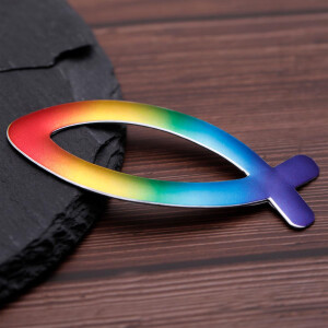 Autoaufkleber Regenbogenfisch 3D