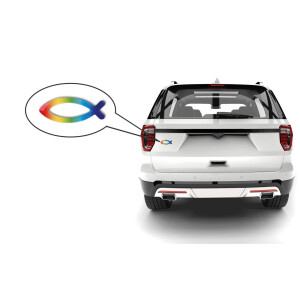 Autoaufkleber Regenbogenfisch 3D