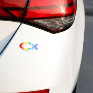 Autoaufkleber Regenbogenfisch 3D