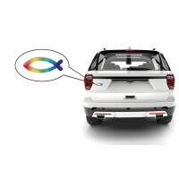 Autoaufkleber Regenbogenfisch 3D