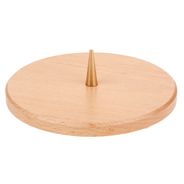 Buchenholzleuchter 14 cm mit Dorn