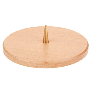 Buchenholzleuchter 14 cm mit Dorn