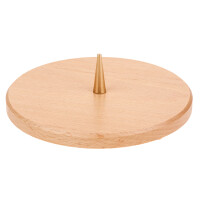 Buchenholzleuchter 14 cm mit Dorn