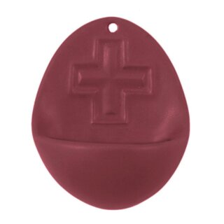 Weihkessel aus Keramik mit Kreuz-Symbol rot