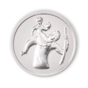 Automedaille Christophorus mit poliertem Rand 3cm