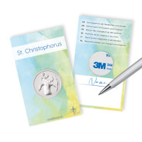 Automedaille Christophorus mit poliertem Rand 3cm
