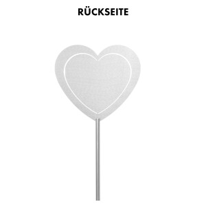 Grabstecker Edelstahl Herz  Wer die Liebe kennt