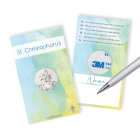 Automedaille Christophorus ohne Rand 2,3 cm